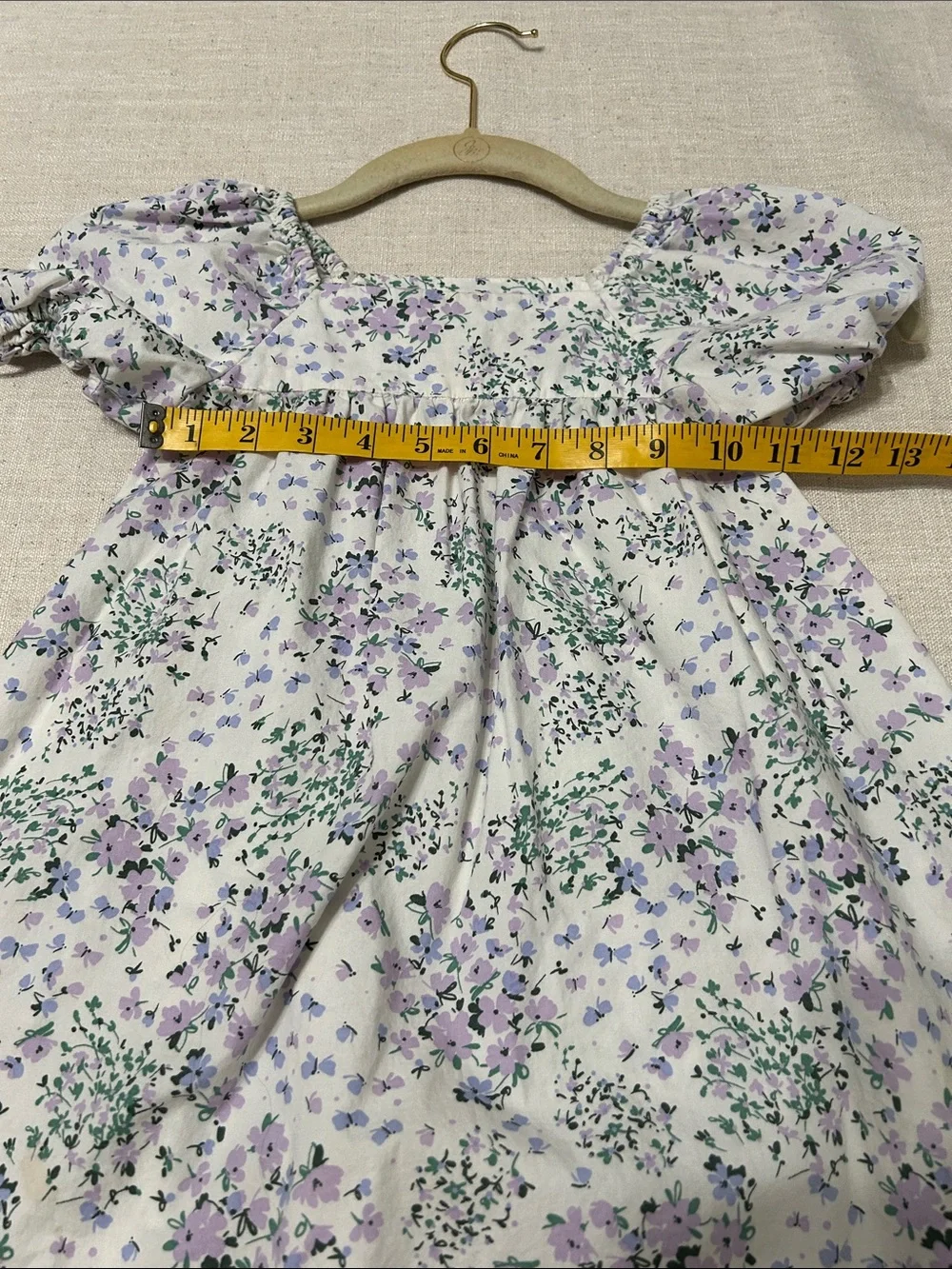 Crewcuts Girls Floral Puff-Sleeve Dress Size 3 Summer Playful Sweet Cottagecore